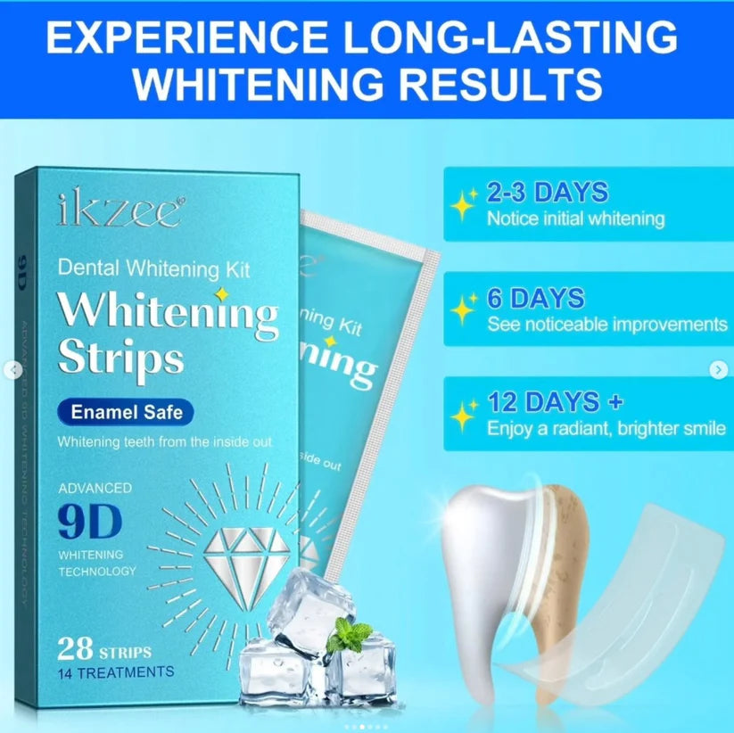 Teeth Whitening Strips – Safe, Effective ; Non-Sensitive Formula