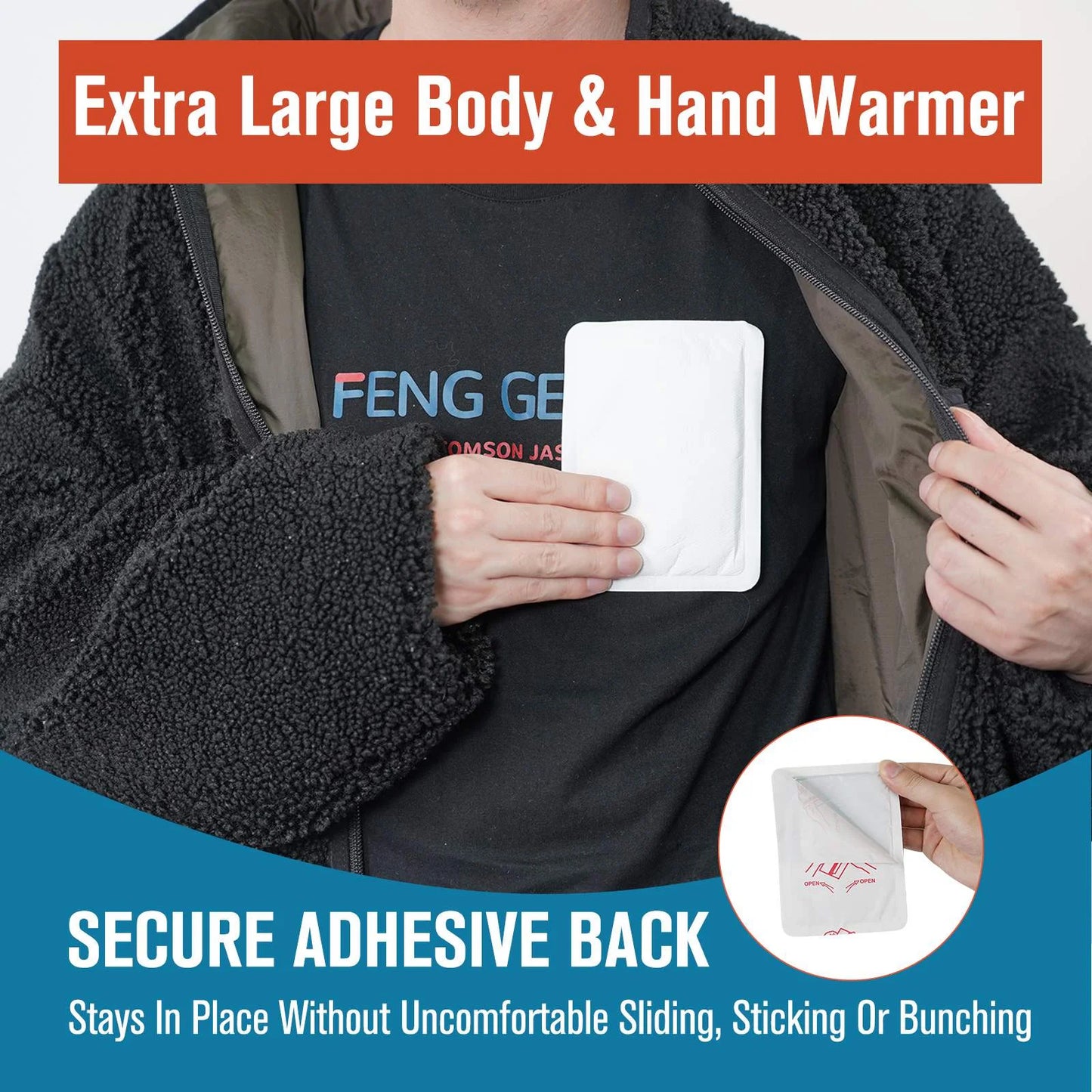 Sefudun Body & Hand Warmers – 10 Pieces  | Shake to Activate | Provides Up to 18 Hours of Heat | Self-Adhesive for Easy Use