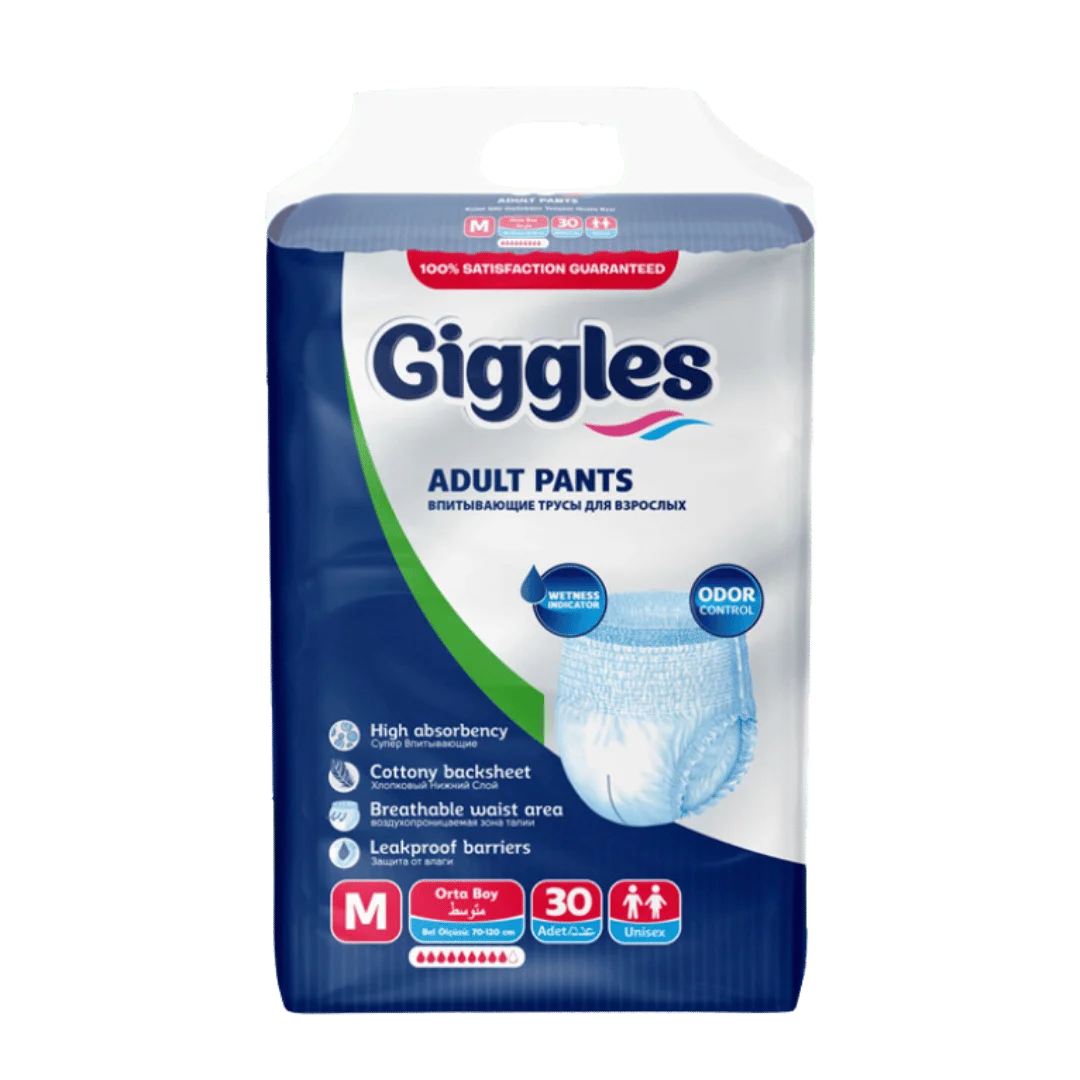 Giggles Adult Diapers Pants Medium 30 Diapers