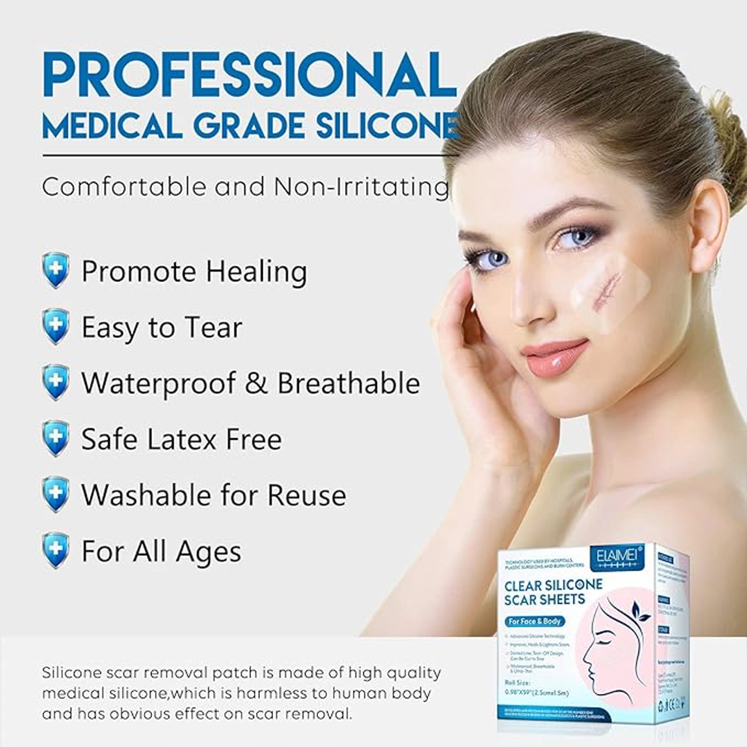 Clear Silicone Scar Sheets