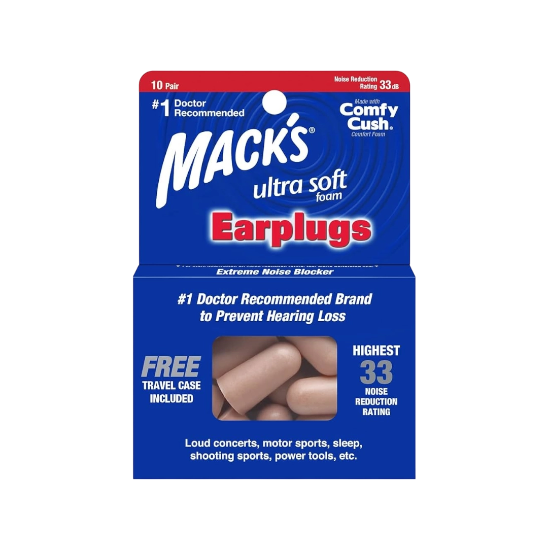 MACK'S Ultra Soft Foam Earplugs - Noise Reduction 33 dB