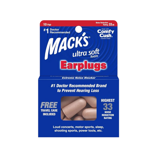 MACK'S Ultra Soft Foam Earplugs - Noise Reduction 33 dB