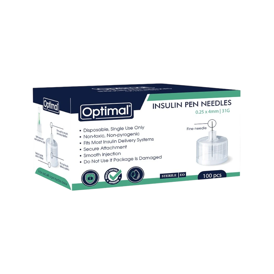 Optimal Insulin Pen Needles - 100 Pcs