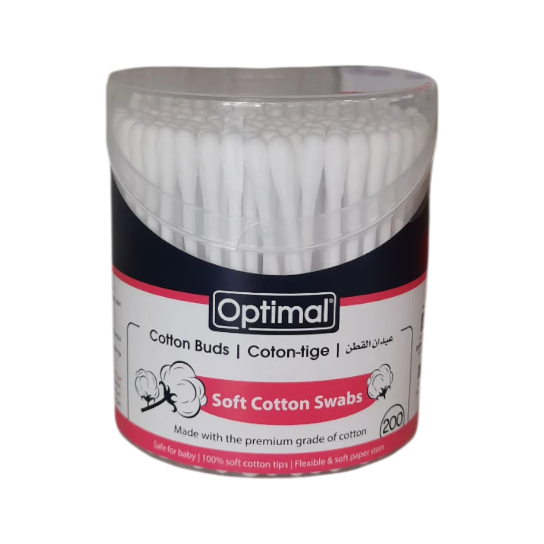 Optimal Soft Cotton Swabs 200 Pcs
