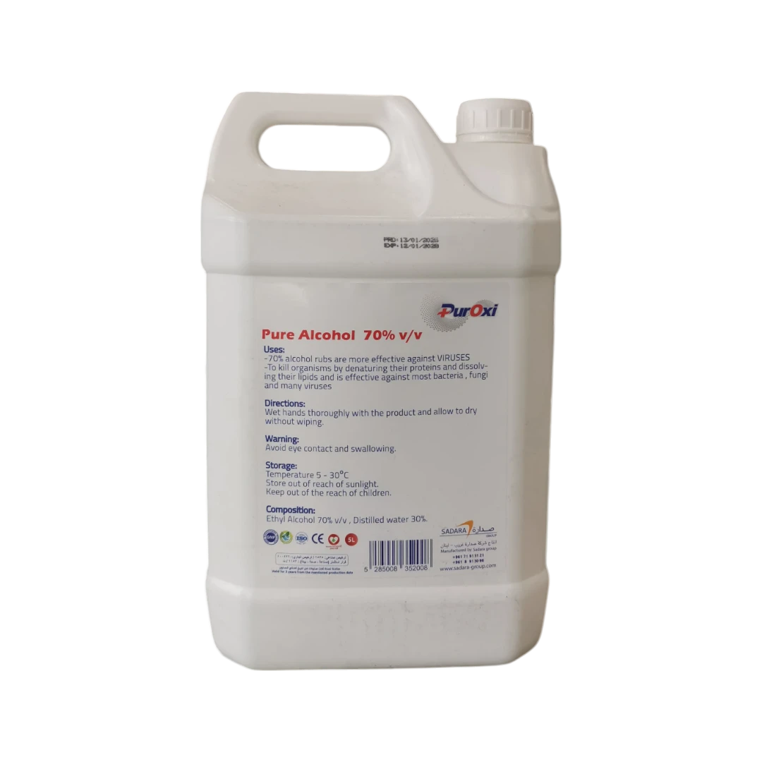 PurOxi Pure Alcohol 70% - 5 Liters