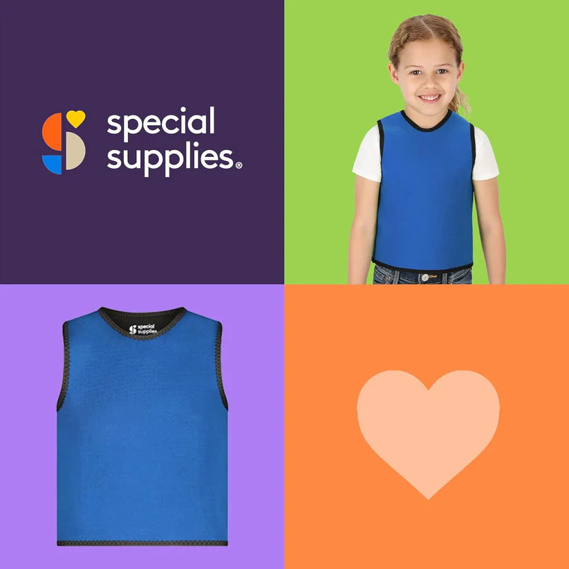 Sensory Compression Vest Deep Pressure Comfort. For Autism, Hyperactivity, Mood Processing Disorders