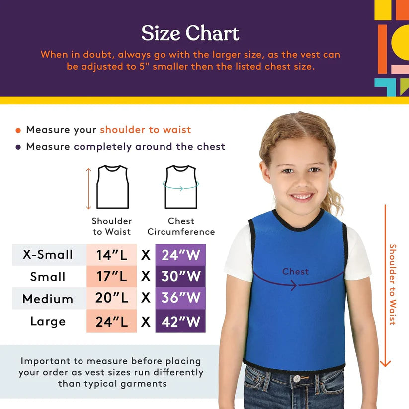 Sensory Compression Vest Deep Pressure Comfort. For Autism, Hyperactivity, Mood Processing Disorders