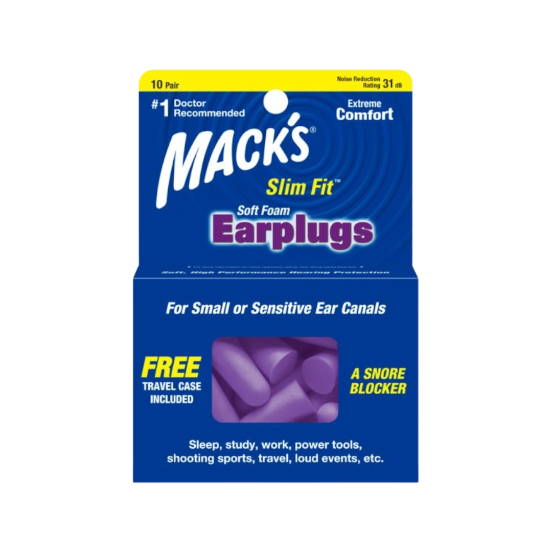 MACK'S Slim Fit Soft Foam Earplugs - Noise Reduction 31 dB