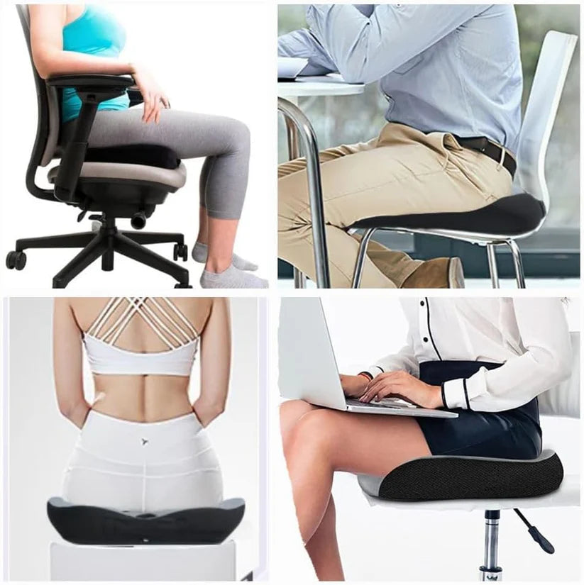Tailbone Cushions for Pressure Relief - 3D Full Wrap Memory Foam Seat Cushion