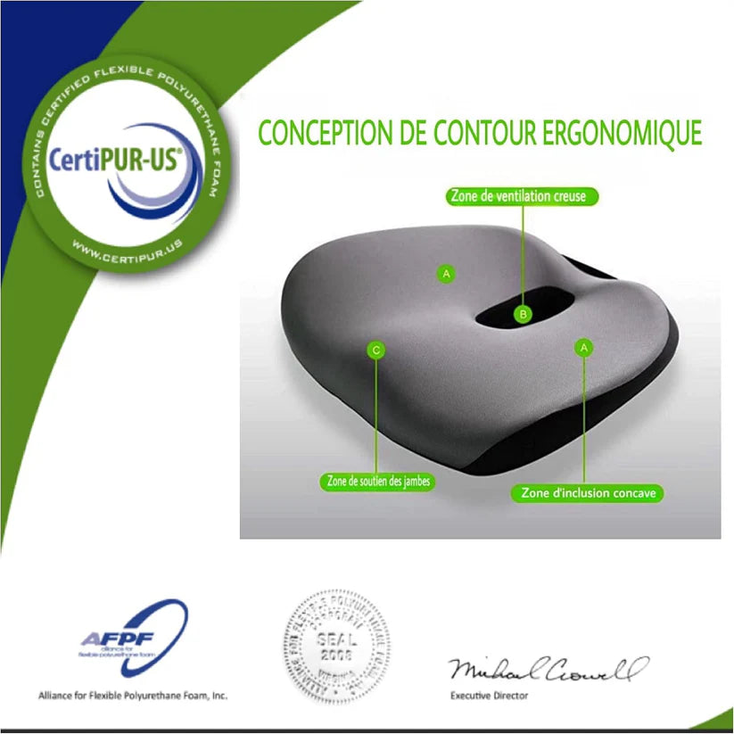 Tailbone Cushions for Pressure Relief - 3D Full Wrap Memory Foam Seat Cushion