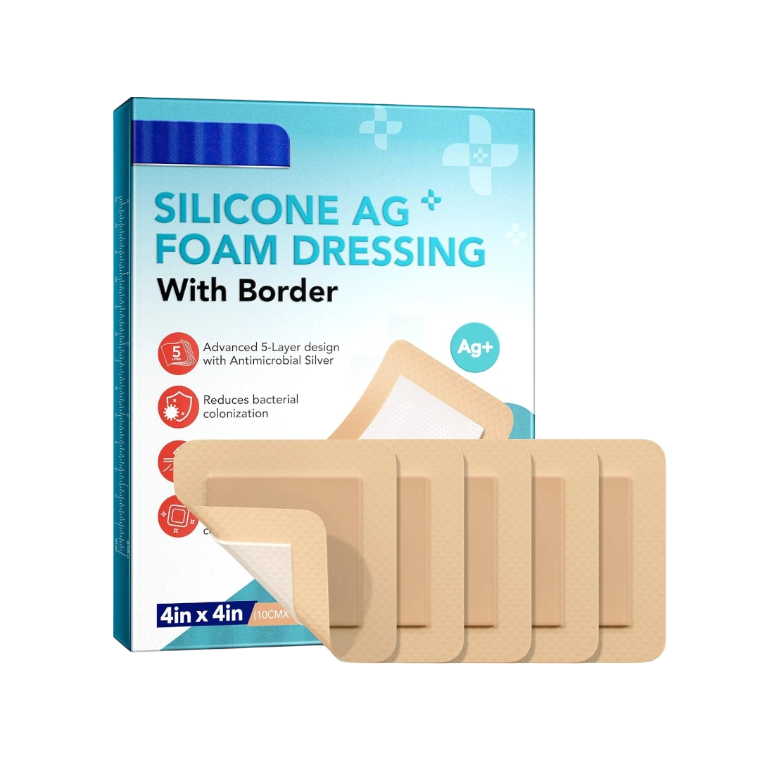 Silicone Foam Dressing With Silver AG+