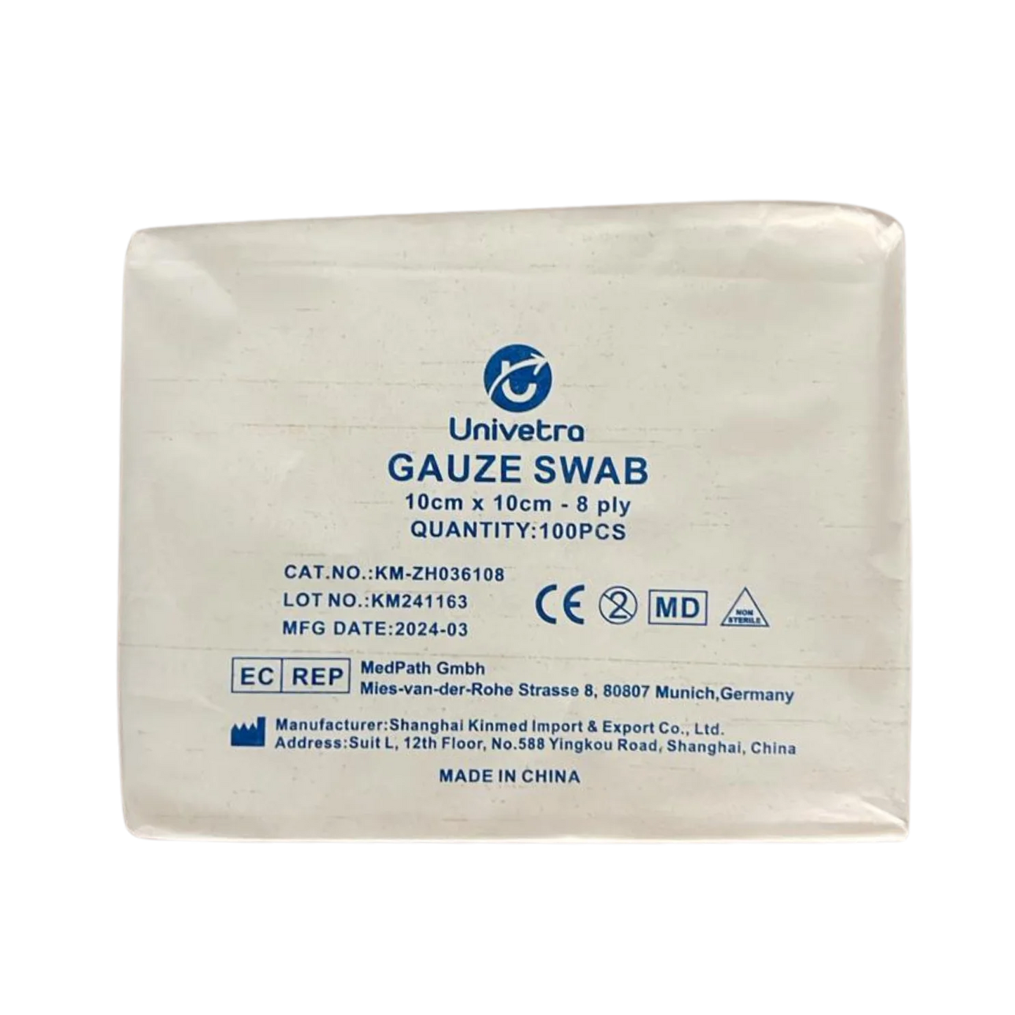 UniVetra Gauze Swab - 8 Ply x 100