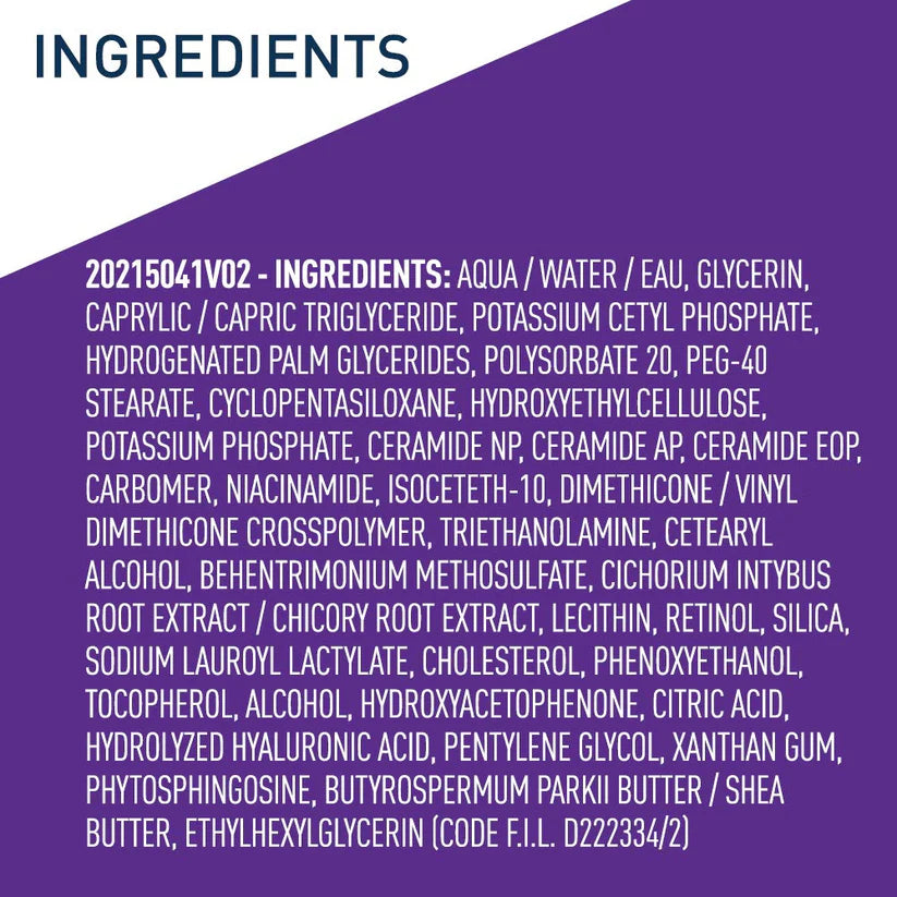 List of ingredients of Cerave retinol serum