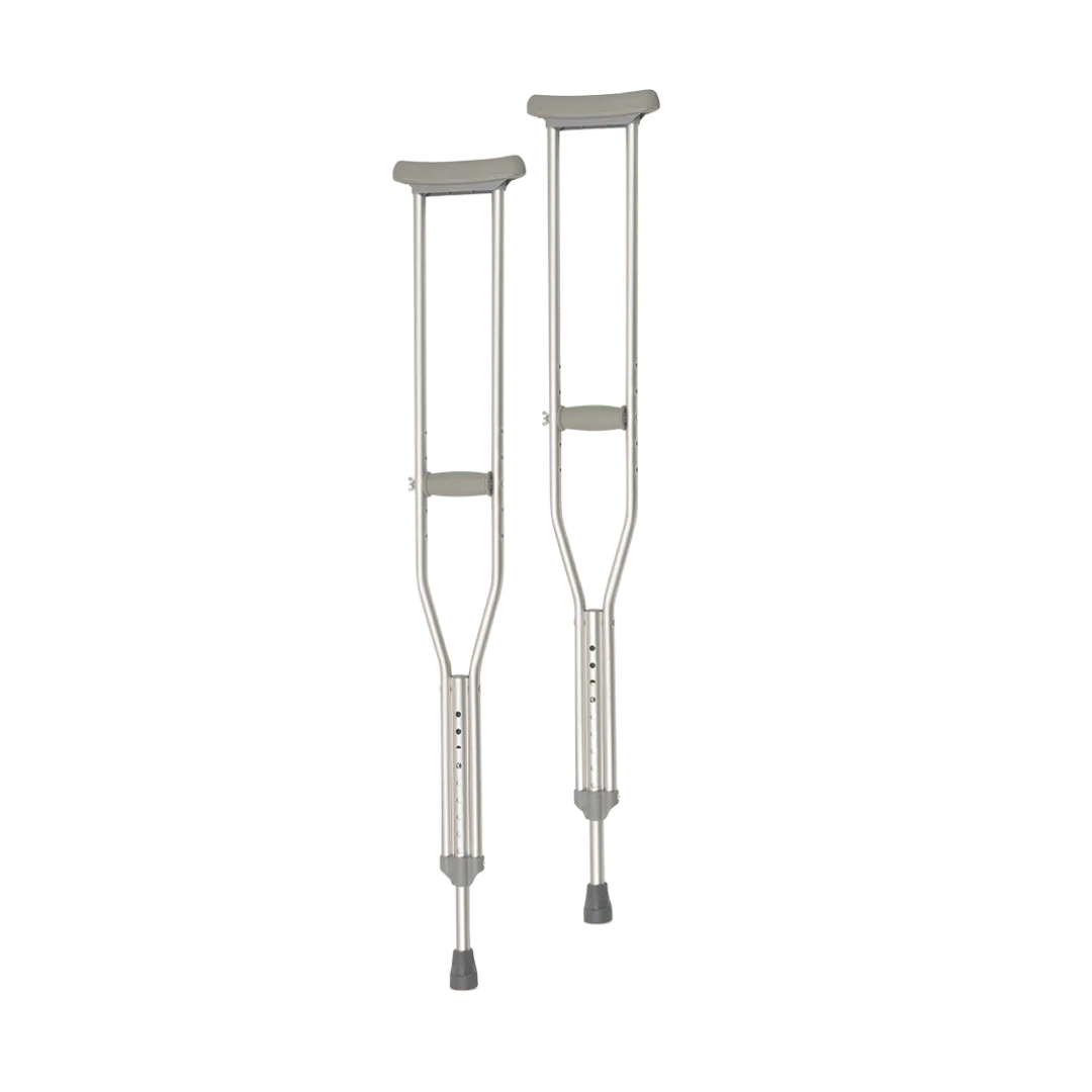 Aluminum Crutches For Adults - Adjustable And Lightweight