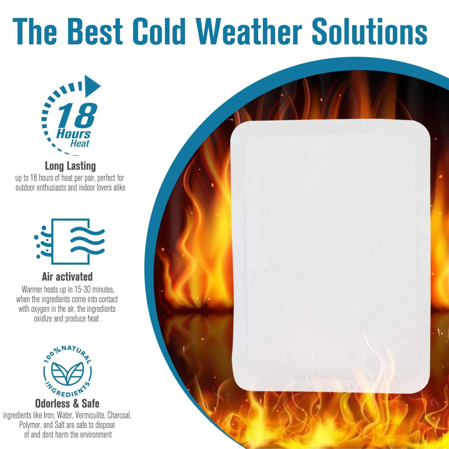 Sefudun Body & Hand Warmers – 10 Pieces  | Shake to Activate | Provides Up to 18 Hours of Heat | Self-Adhesive for Easy Use