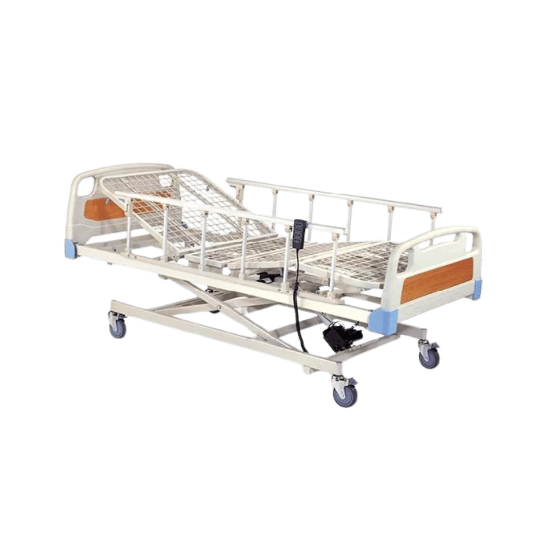 Albro Electric Three Function Hospital Bed With Metal Net Panel And Removable Guardrails