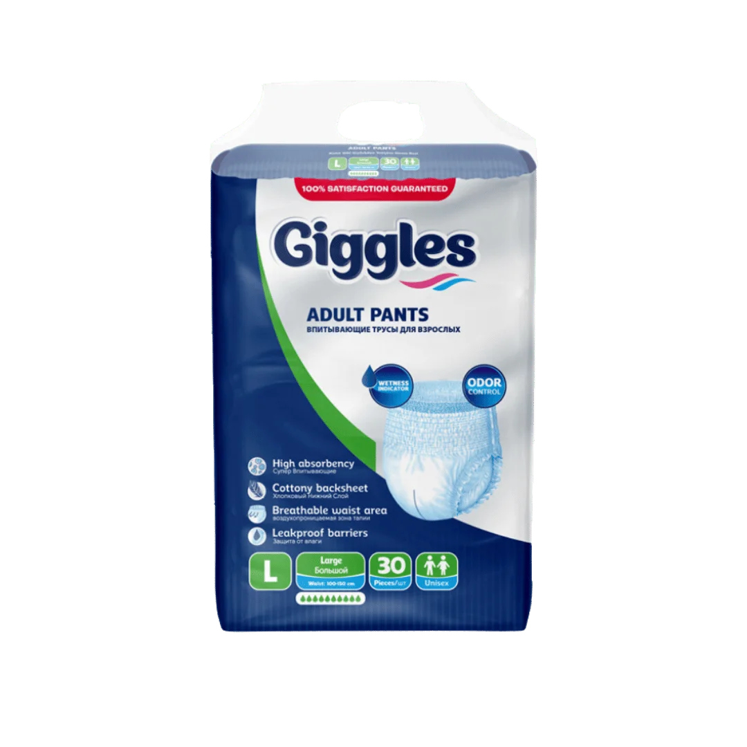 Giggles Adult Diapers Pants Large 30 Diapers