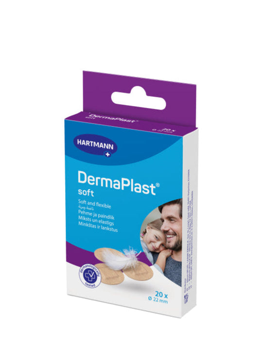 DermaPlast soft packaging by Hartmann on a white background