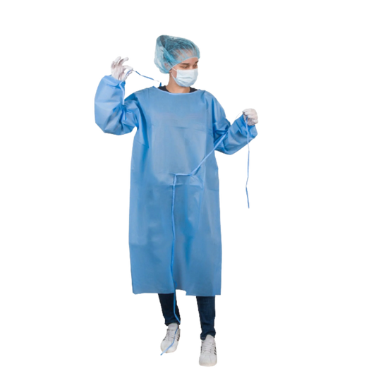 Isolation Gown Blue 125 cm X 150 cm