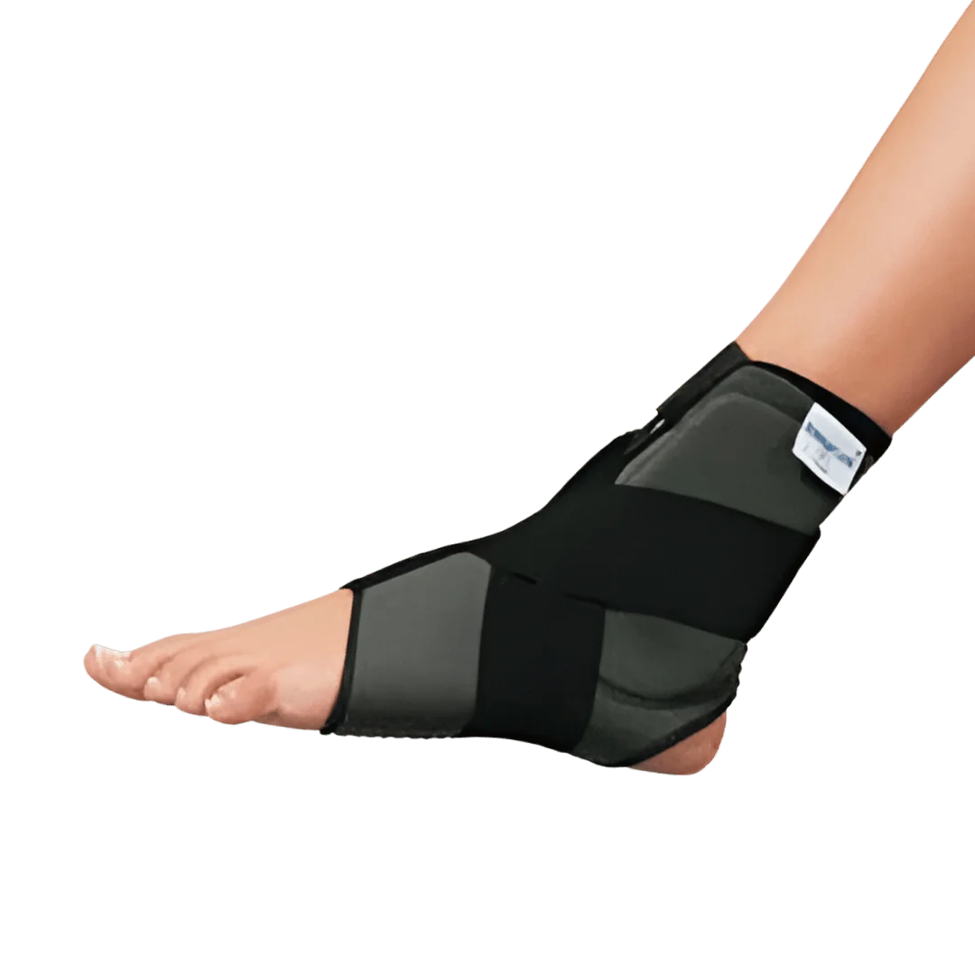 Neoprene Ankle Support Brace With Anatomical Plates And Compression