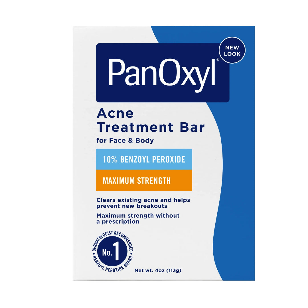 PanOxyl Acne Treatment Bar packaging on a white background