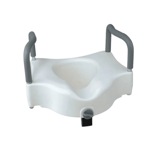 Raised Toilet Seat With Arms Assistance For Sitting And Standing