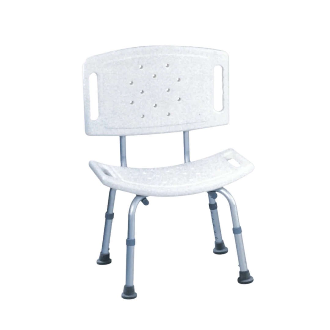 Shower Chair with Sturdy Aluminum Frame and Non-Skid Feet