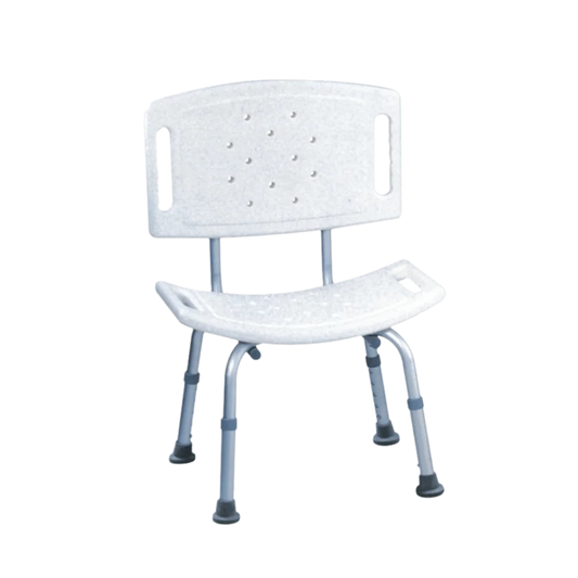 Shower Chair with Sturdy Aluminum Frame and Non-Skid Feet