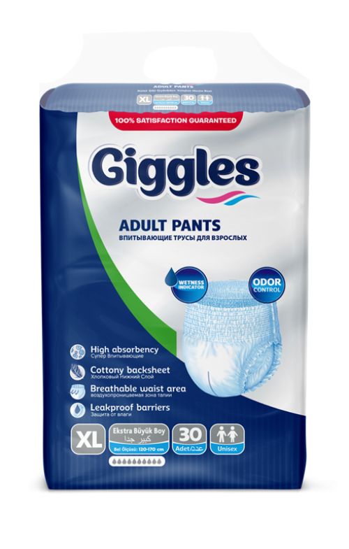 Giggles Adult Diapers Pants XL 30 Diapers