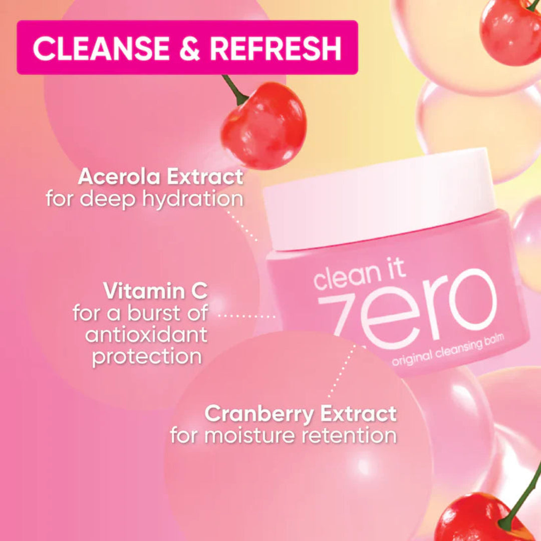 Product packaging with Acerola Extract, Vitamin C, and Cranberry Extract text on a pink background with cherries.