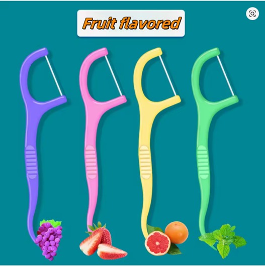 Fruit-Flavored Dental Floss Picks – 30 Pieces