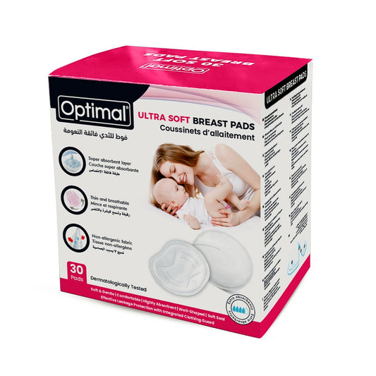 Optimal Ultra Soft Breast Pads – 30 Pieces | Disposable Nursing Pads