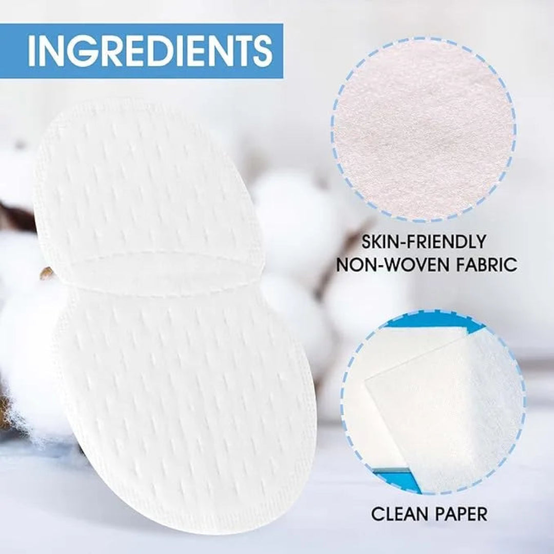 Ingredients of skin-friendly non-woven fabric and clean paper on a white background.
