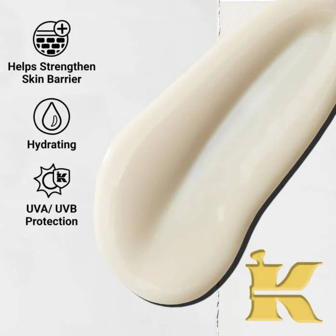 Product with icons and text highlighting benefits on a light background