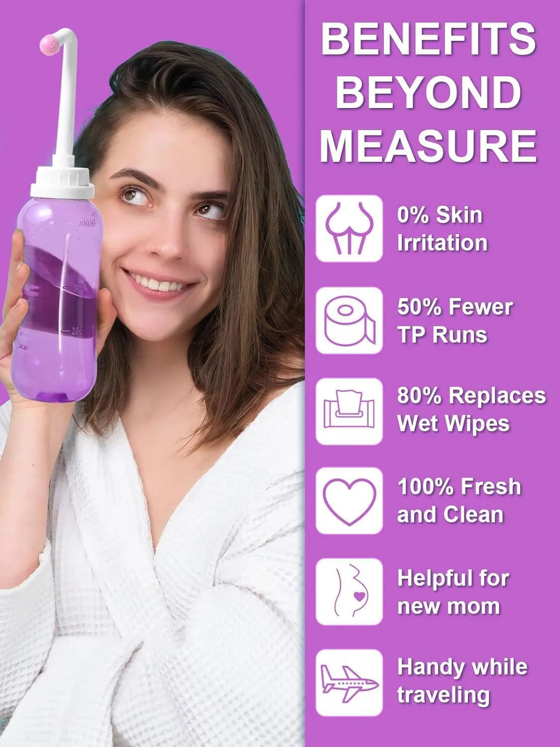 Portable Perineal Cleansing Bottle (Peri Bottle) -500 ml